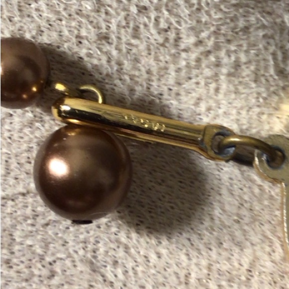 Vintage Japan Multi-Strand Bronze glass faux pearl Beaded Necklace - Picture 7 of 8